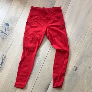 Red, Athleta running leggings. Great condition, barely worn
